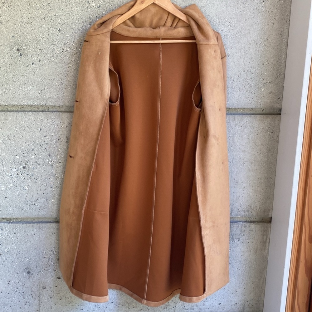 Laprimo Brushed Faux Suede Hooded Coat - Picture 10 of 12